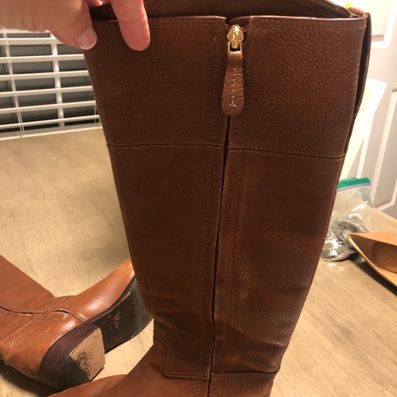 Tory Burch Brown Leather Riding Boots Size 6 - Picture 5 of 8